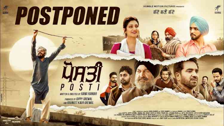 Upcoming Punjabi film ‘Posti’ postponed due to novel coronavirus