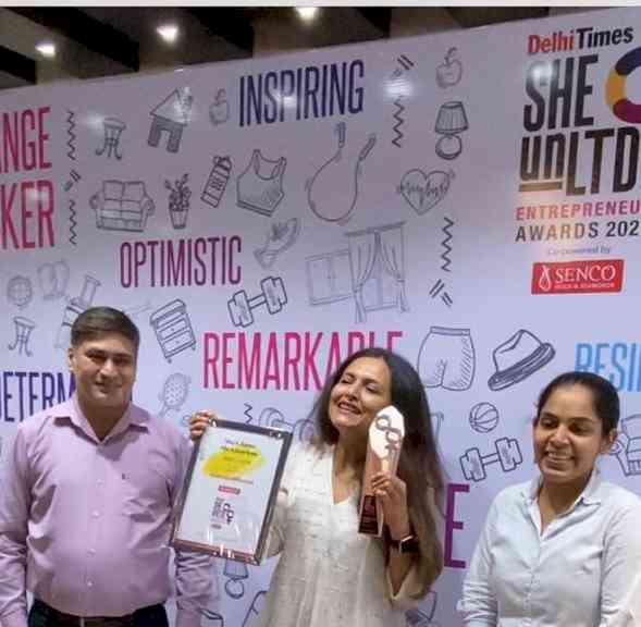 Seema Jindal Jajodia, Founder Nourish Organics wins the Times SheUnLTD Entrepreneur Awards 2020 