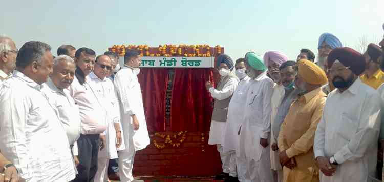 Fatehgarh Sahib MP lays foundation stone new shed worth Rs 83 lakh in grain market