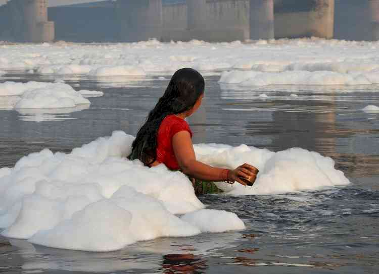 Bathing in Yamuna's toxic foam may lead to skin ailments: Experts