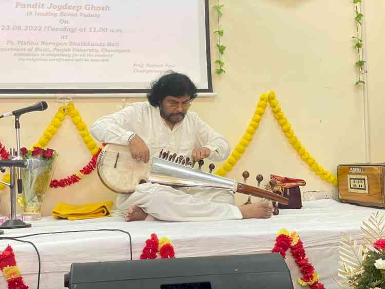 Demonstration-cum-lecture by Pandit Joydeep Ghosh, a leading Sarod Vadak 