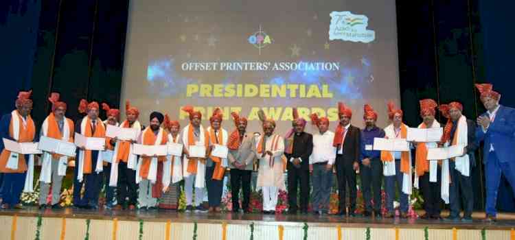 Presidential Print Awards presented by the Governor of Haryana