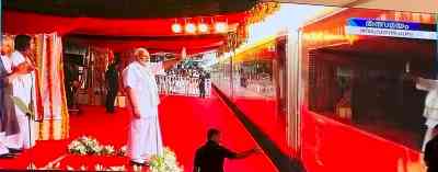 PM flags off first Vande Bharat train from Thiruvananthapuram