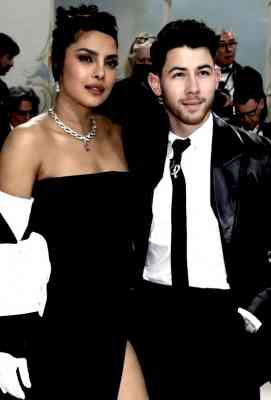 Priyanka, Nick twinning in monochrome at Met Gala Carpet