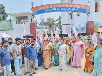 Massive protests in Tripura over gang-rape of college girl; two held