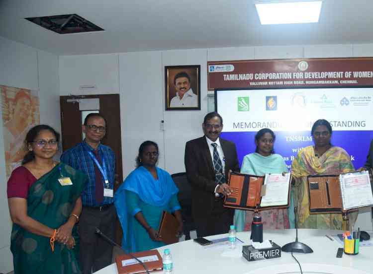 Indian Overseas Bank signed MOU with with Tamil Nadu State Rural Livelihood Mission