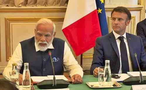 PM Modi holds delegation-level talks with French Prez