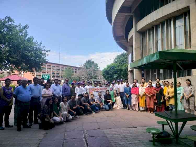 Cleanliness Drive at Student Centre, PU, Chandigarh