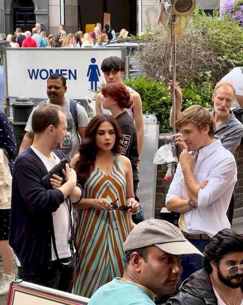 Richa Chadha, William Moseley pictured in London streets while 'Aaina' shoot