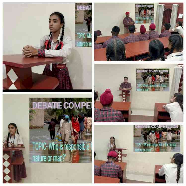 DRV DAV Centenary Public school’s Literary Club organized inter-section Debate Competition 