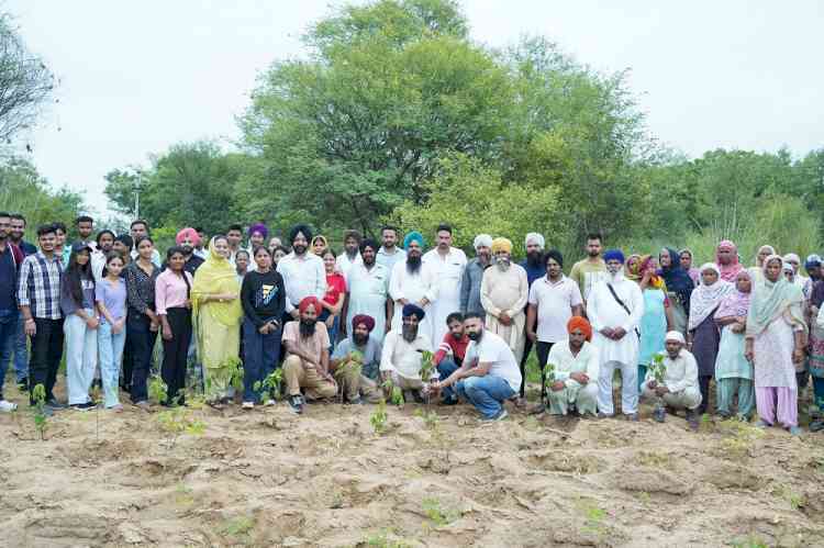 Massive Plantation Drive: 8500 Saplings Planted at Village Swaddi Kalan by CT University's NSS Unit and Round Glass Foundation Punjab