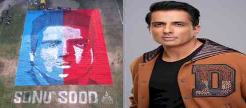 Sonu Sood gets huge pop art tribute spanning 1.17 lakh sq ft in Punjab