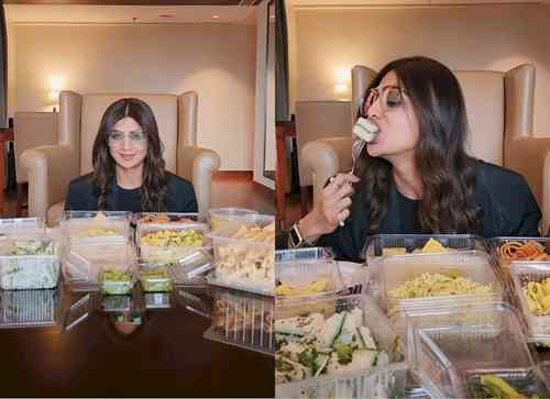 Shilpa Shetty binges on Gujarati food, says 'this is worth to cheat'