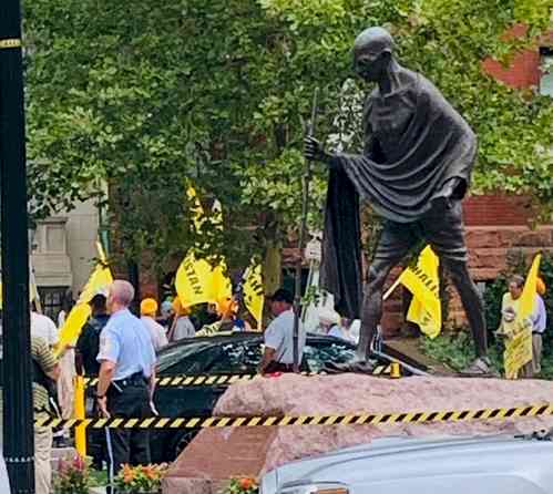 Unprecedented security at Indian embassy in Washington for Khalistan rally