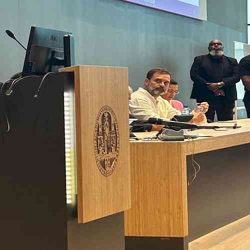 Rahul Gandhi arrives in Netherlands