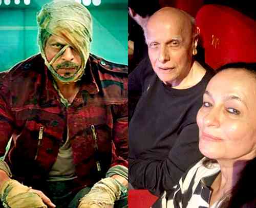 SRK hints of ‘more movies’ as Soni Razdan, Mahesh Bhatt watch ‘Jawan’ on date night