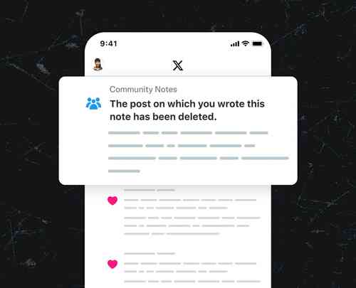 X to notify you when post on which you wrote a Community Note gets deleted