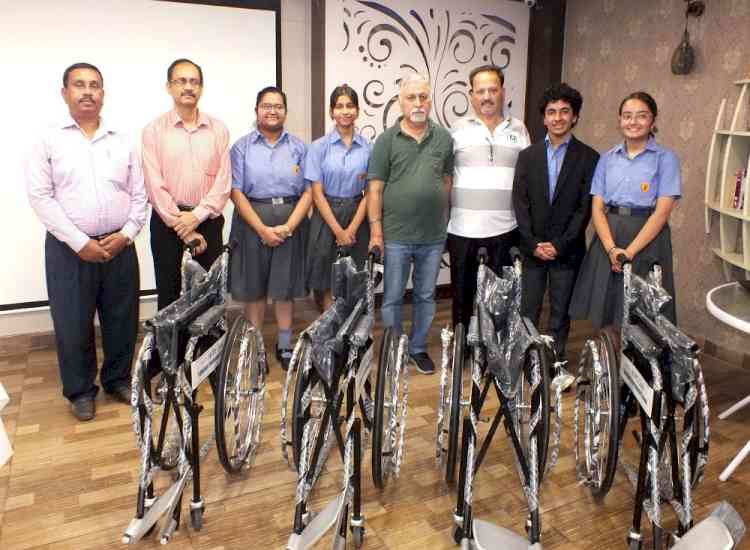 Noble Initiative: Student Members of HOPE Club distribute wheelchairs for needy