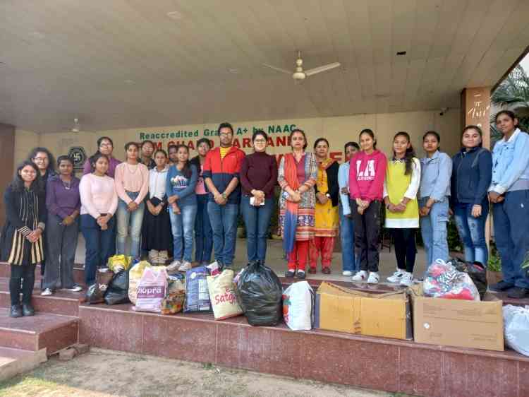 NCC Cadets of PCM SD College for Women participate in cloth collection drive