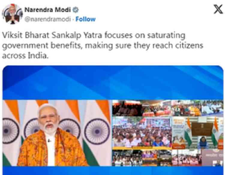 PM Modi interacts with beneficiaries of Viksit Bharat Sankalp Yatra 