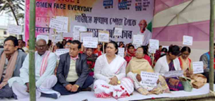Expelled Assam Congress leader Angkita Dutta sits in protest, demands ‘nyay’ from Rahul 