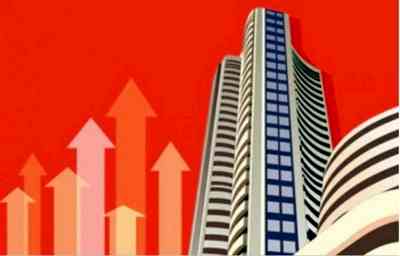 Sensex rises 155 points after positive global cues