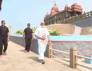 PM Modi leaves Vivekananda Rock memorial after 45-hour meditation