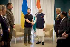 Batting for peace through dialogue & diplomacy, PM Modi holds 'productive meeting' with Zelensky (Ld)