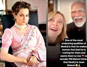 Kangana shares video of PM Modi with Giorgia Meloni; hails his support for women