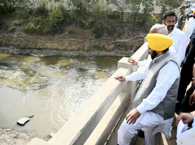 CM assesses ongoing flood protection works along with river Ghaggar 