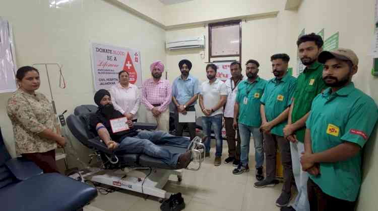 108 Ambulance Hosts Successful Blood Donation Camp at Civil Hospital