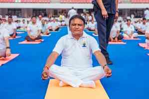 Odisha CM performs 'asana' on International Day of Yoga