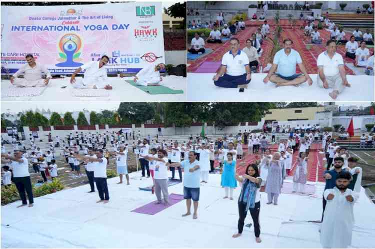 International Yoga Day Celebrated in Doaba College