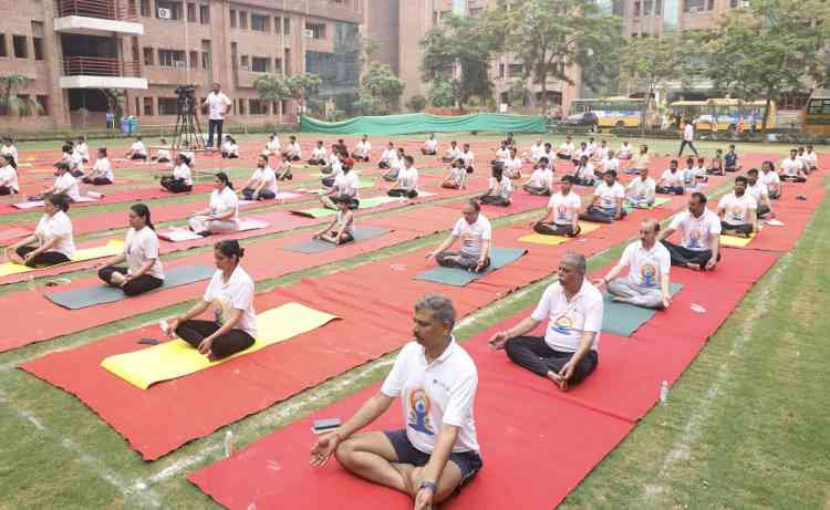 Sharda Celebrates International Yoga Day with Enthusiasm and Unity