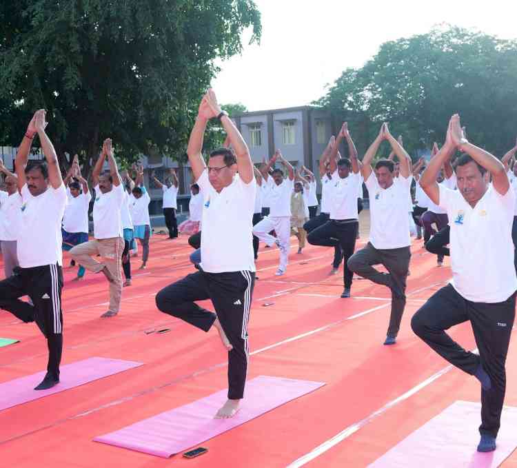 Indian Bank observes International Day of Yoga