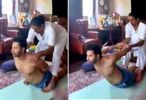 'The best stretch': Varun Dhawan treats stiff shoulders, chest muscles with yoga