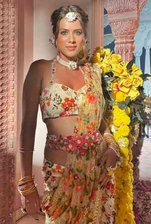 Nia Sharma dons floral look for Haldi sequence in ‘Suhagan Chudail'