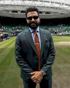 Cricket: World Cup-winning India captain Rohit Sharma visits Wimbledon on semis day