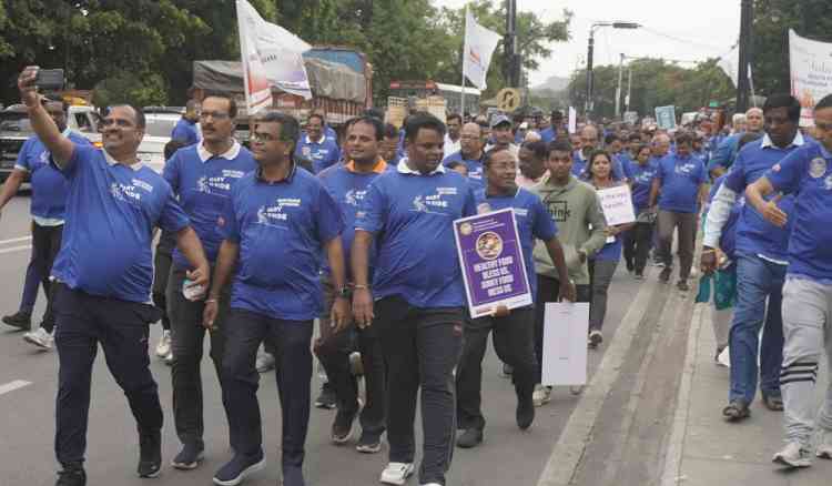 FTCCI organized Walkathon with theme “Health for All”, involving many prominent doctors of the city and hospitals