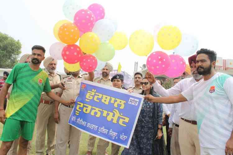War against Drugs- DC and Khanna SSP inaugurate Football tournament