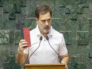 Preface of 'Constitution' copy that Rahul flashes faults Nehru's policy, Emergency