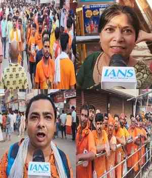 Devotees throng Kashi Vishwanath temple on first Shravan Somwar