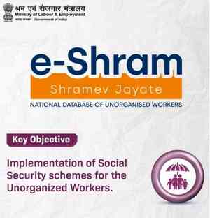 Number of unorganised workers registered on eShram portal rises to 29.79 crore