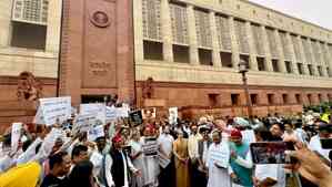 INDIA bloc protests against Union Budget, terms it 'discriminatory'