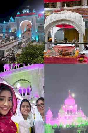 Shivangi Joshi takes time off from work, visits Nada Sahib Gurudwara in Panchkula