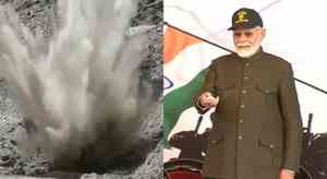 PM Modi carries out 'first blast' of Shinkun La tunnel in Ladakh