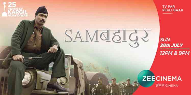 Witness the story of India’s greatest soldier with the World Television Premiere of Sam Bahadur only on Zee Cinema