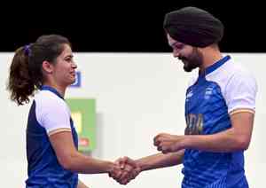 Paris Olympics: Manu Bhaker and Sarabjot Singh clinch bronze in 10m Air Pistol Mixed Team event (Ld)