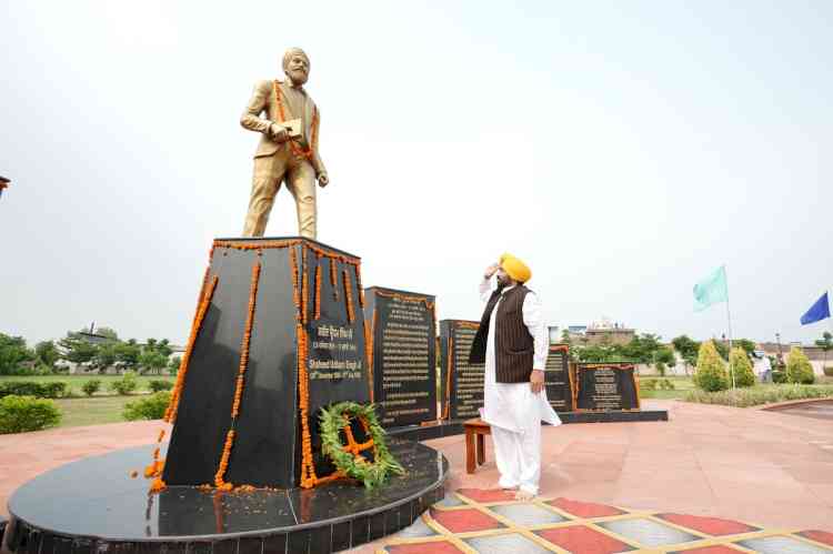 Following on the footsteps of Shaheed Udham Singh to restore the pristine glory of the state: CM