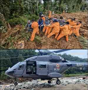 Indian Navy deploys multiple teams, ALH to enhance relief & rescue operations in Wayanad